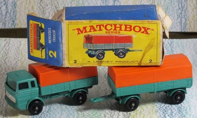 matchbox mercedes truck and trailer